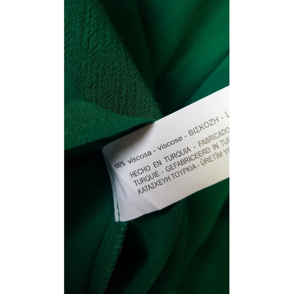 Zara Green Ruffle Bell Sleeve Blouse - Picture 7 of 7